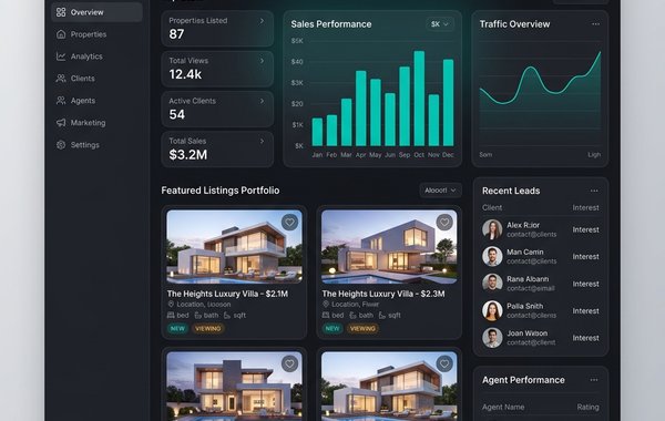 Landflix Dashboard Mockup